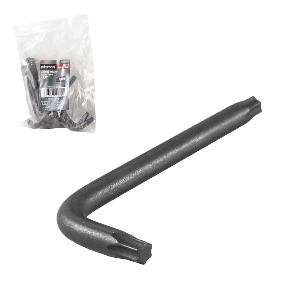 LLAVE HEX; L PUNTAS TORX CORTA CrV  T30