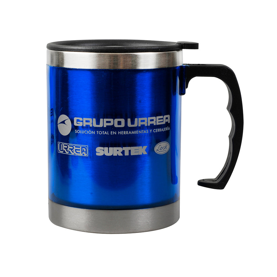 Taza térmica color azul de acero inoxidable 350 ml Surtek TZG