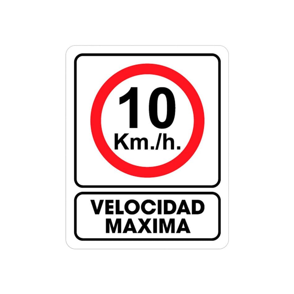SEÑALAMIENTO 10 KM/H MAX 25 X 35CM, WEST