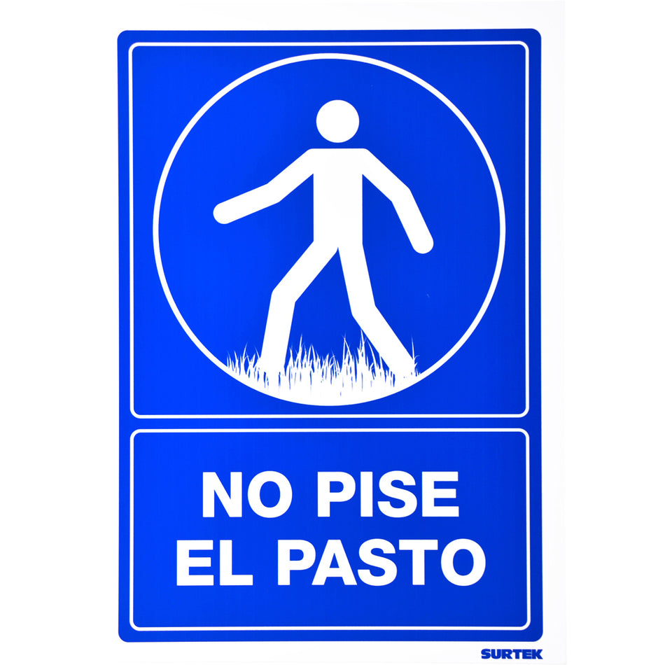 Señal "No pise el pasto" Surtek SES23
