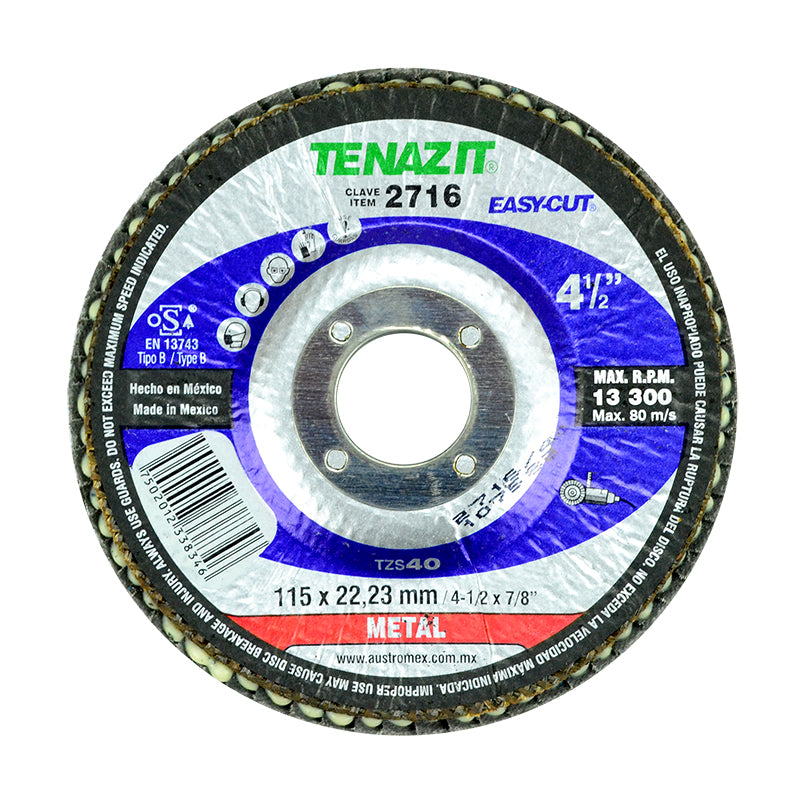 Disco laminado, especificación TZS - 40,