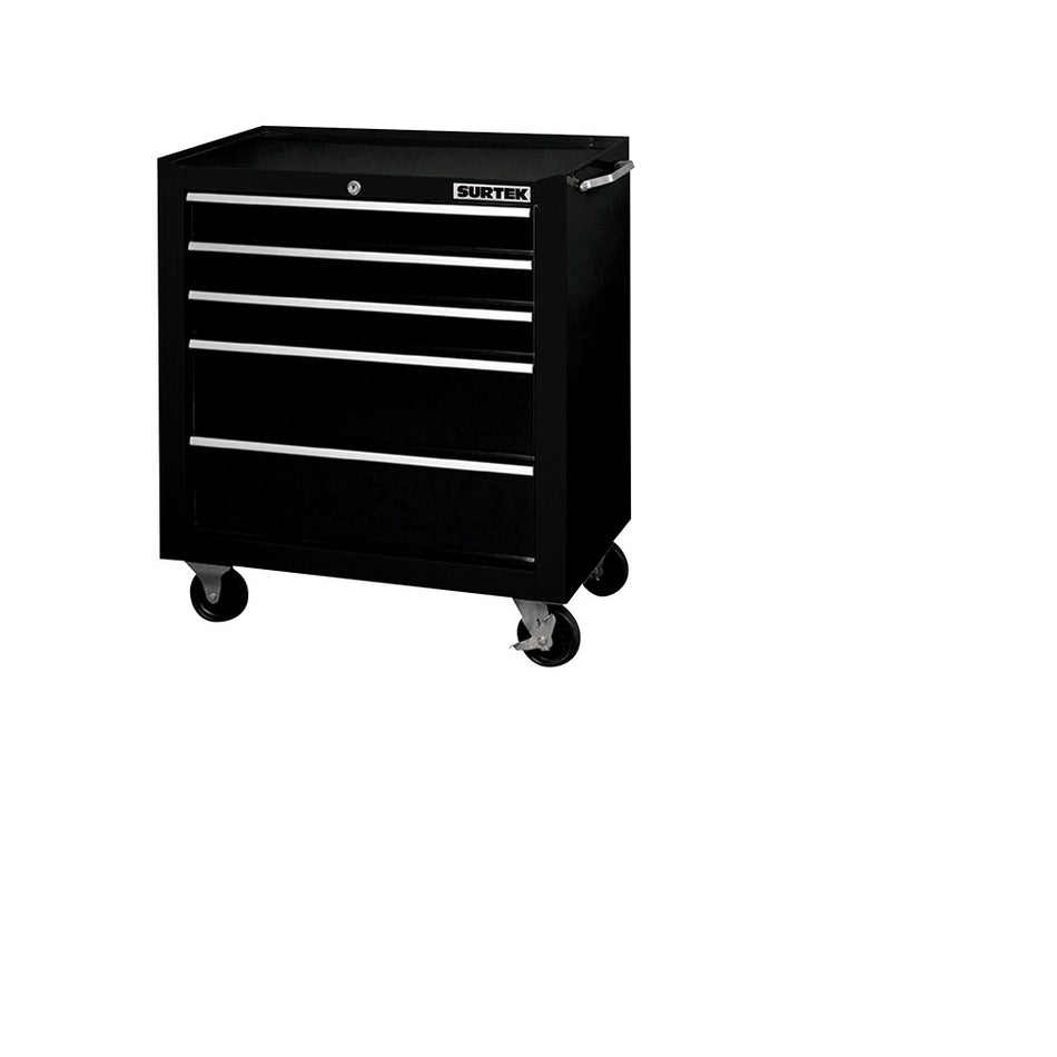 Gabinete móvil con 5 gavetas color negro 27" Surtek 125113