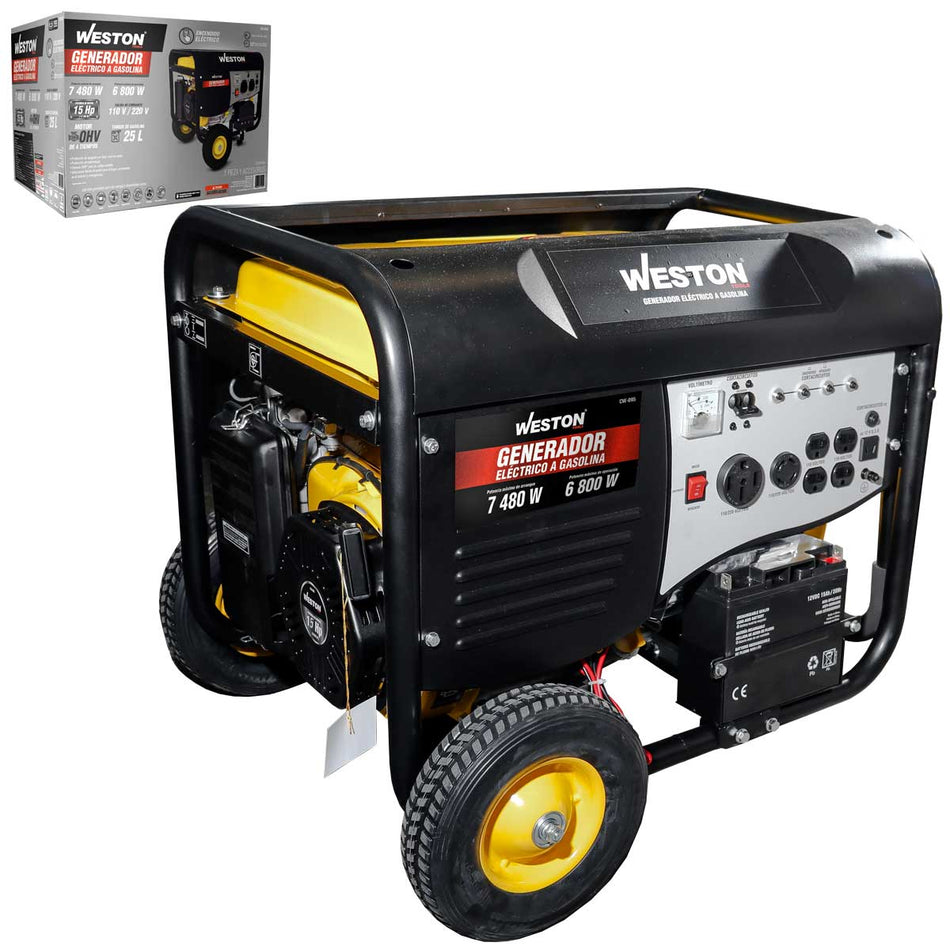 GENERADOR ELECTRICO A GASOLINA 7480W (IN