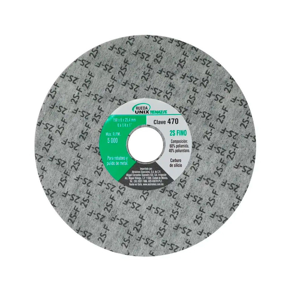 Disco unix de carburo de silicio grano f