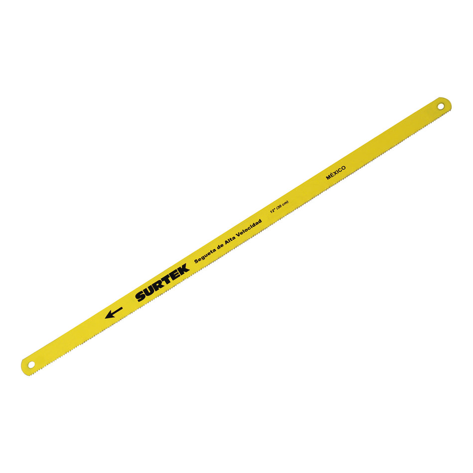 Segueta de acero alta velocidad 12", 24 DPP, 10 piezas Surtek SAV24