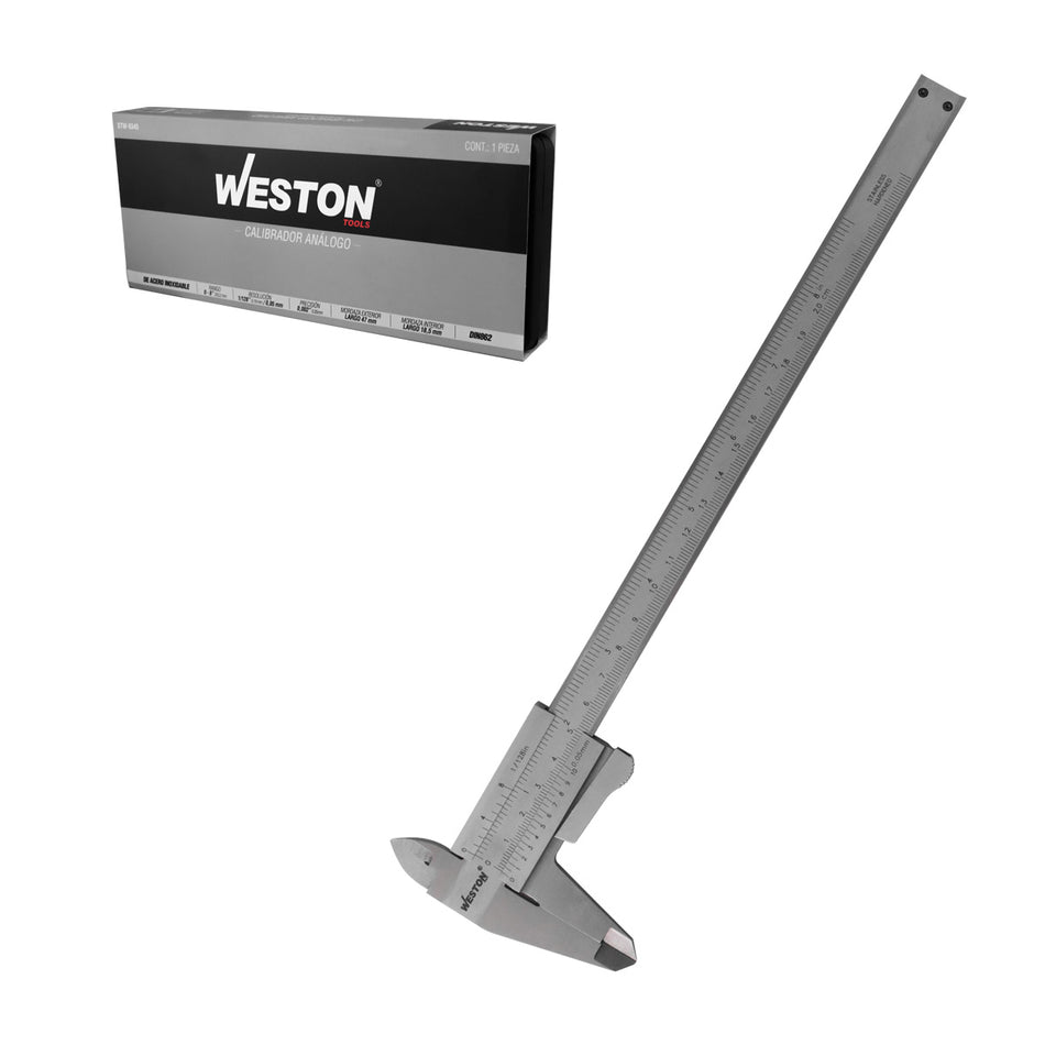 CALIBRADOR VERNIER ACERO INOX. 8", WESTO