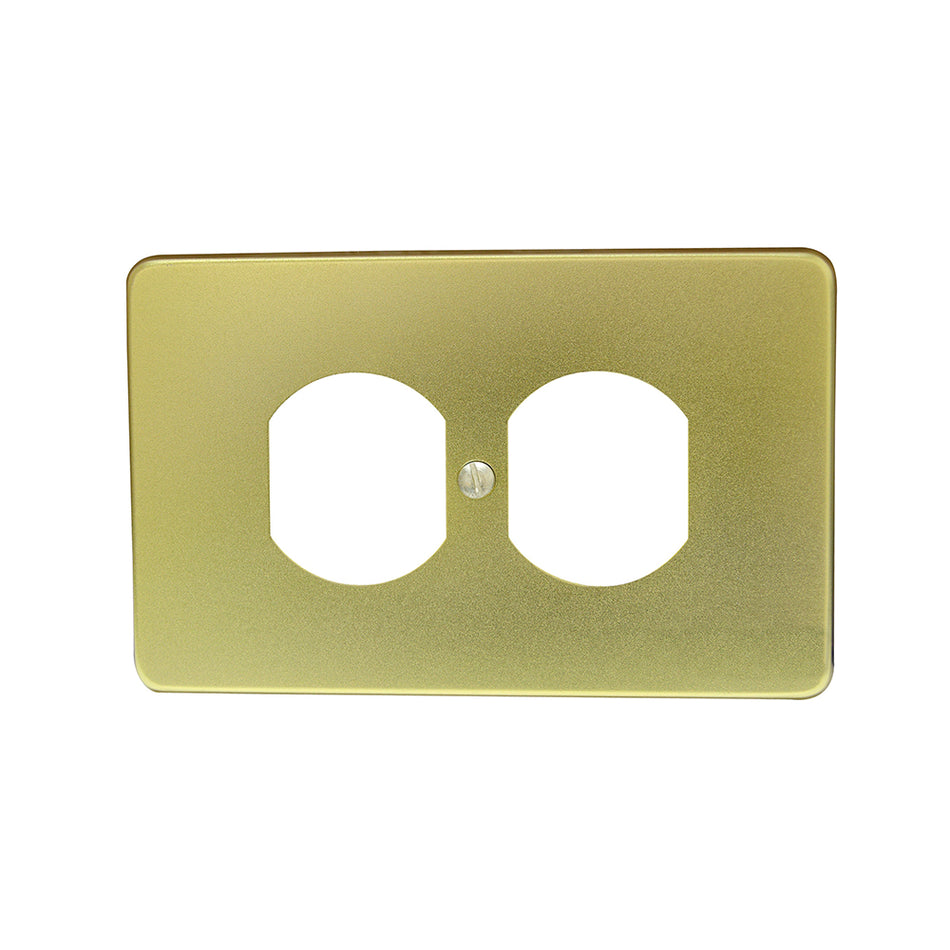 Placa doble de aluminio, línea estándar, color oro Surtek 136607
