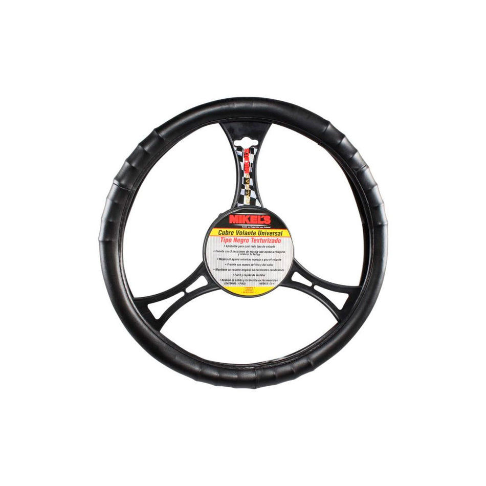 Cubre volante texturizado, color negro , MIKELS CU-4