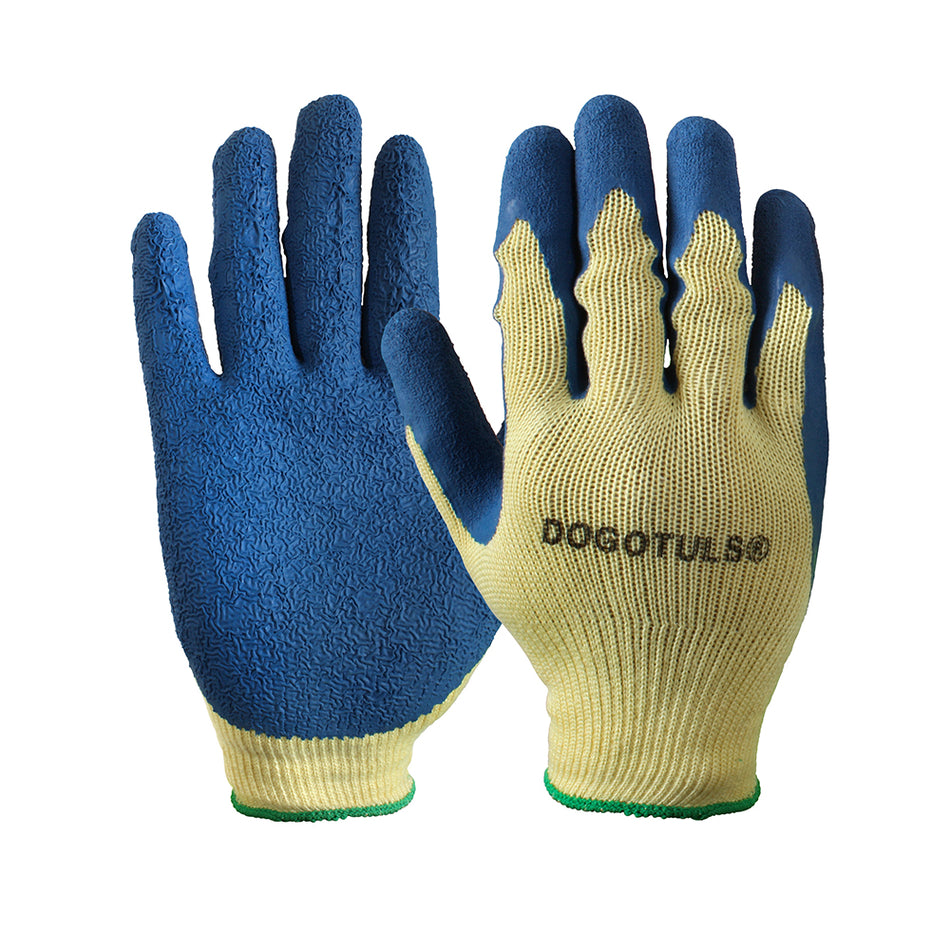 GUANTE CON PALMA CUBIERTO LATEX AZUL DOGOTULS JS3002