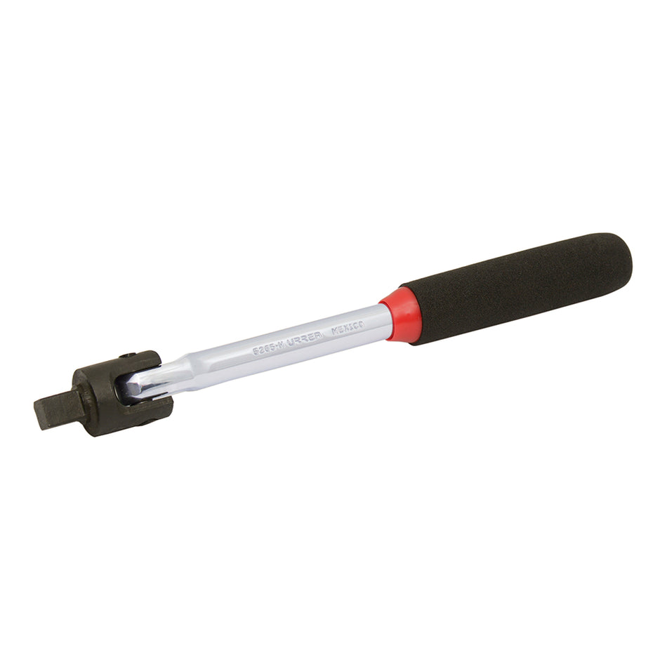 Mango articulado con mango rubber grip para dado cuadro de 3/8", 7-13/16" Urrea 5265H
