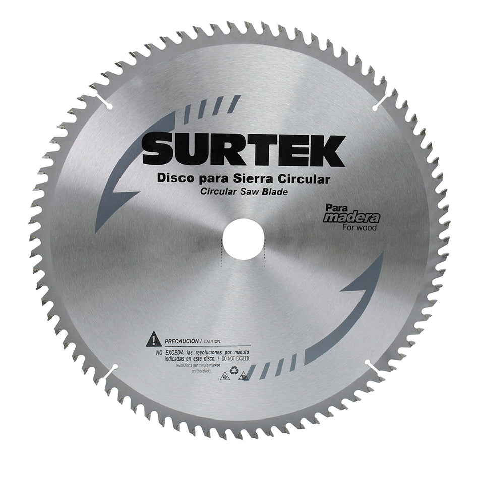 Disco para sierra circular para corte madera 24 dientes, 7-1/4" Surtek 120601