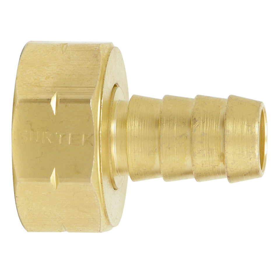 Conector para manguera de riego de latón, 1/2" macho Surtek 130371
