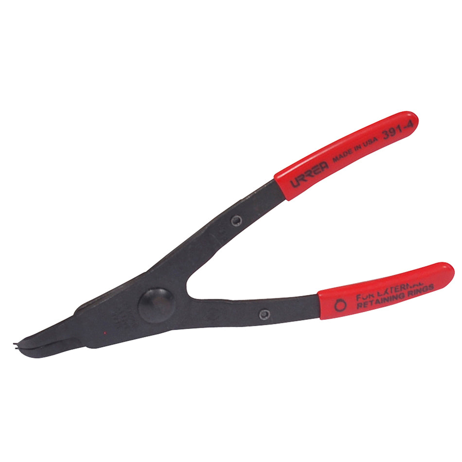 Pinza para anillos de retención con mango rubber grip fijas tipo externo ángulo de 45° Urrea 3914