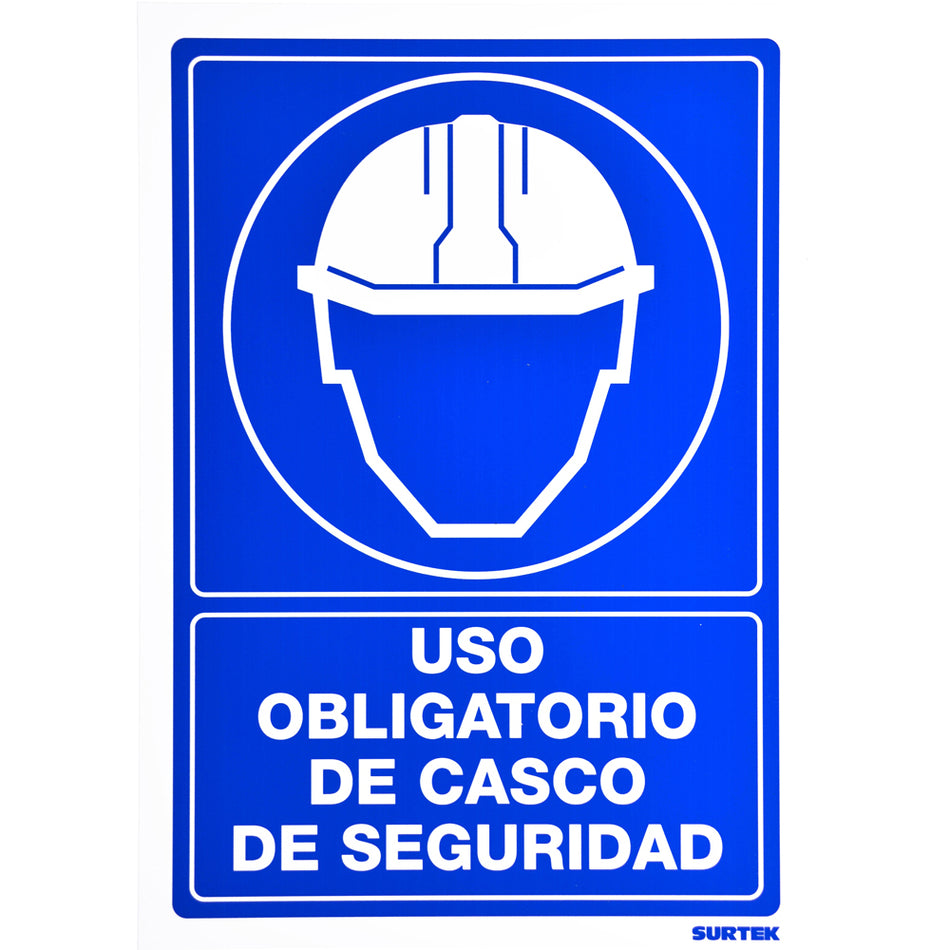 Señal "Uso obligatorio de casco de seguridad" Surtek SES12