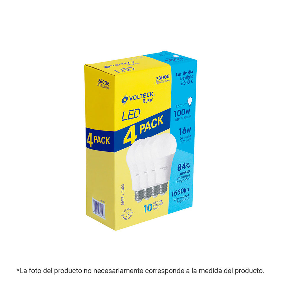 Pack de 4 lámparas LED G45 5 W (equiv. 3