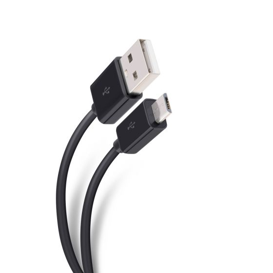 CABLE USB A MICRO USB NEGRO, 1.8MTS