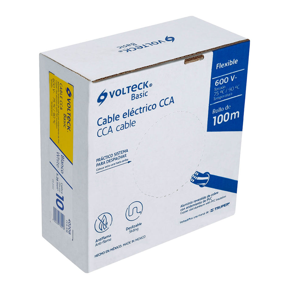 Rollo de 100 metros de cable THW CCA 10