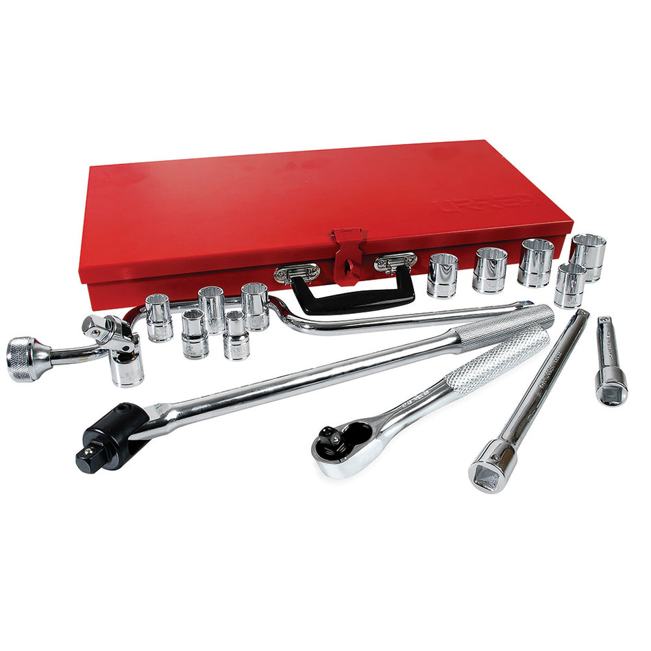 Juego de dados y accesorios cuadro de 1/2" en pulgadas, 17 piezas Urrea 5400AB