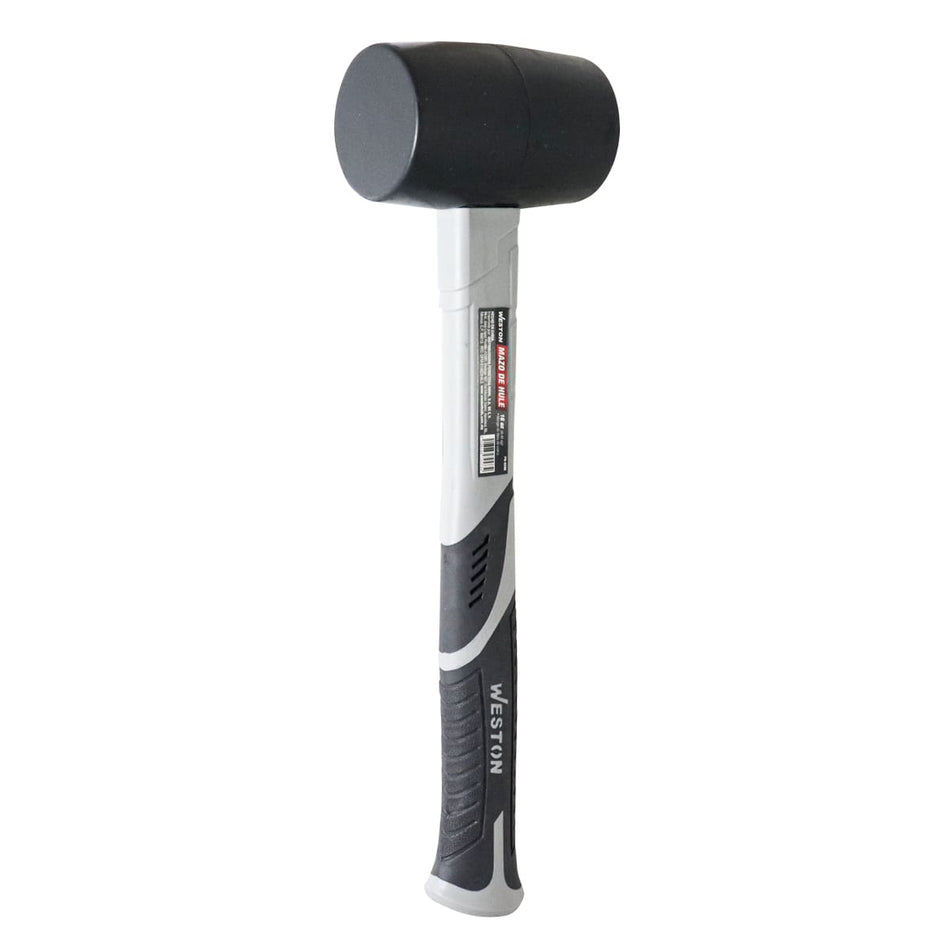 MAZO DE HULE 16 OZ MANGO 12" DE FIBRA DE