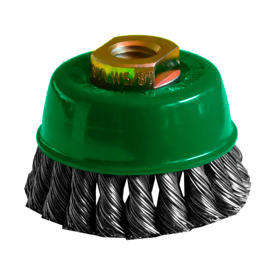 Cepillo tipo copa trenzado de 75 x 0.508