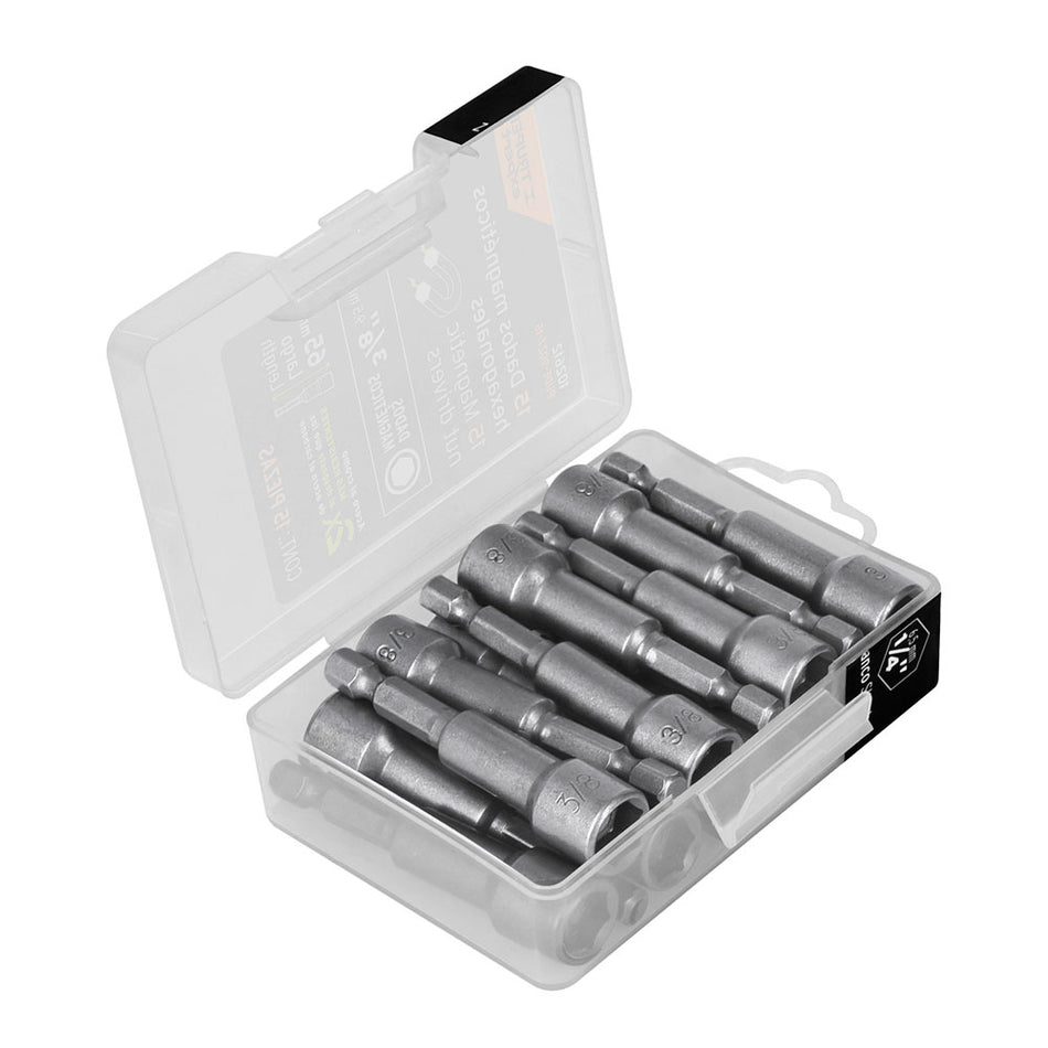 Estuche con 15 dados magnéticos de 3/8'