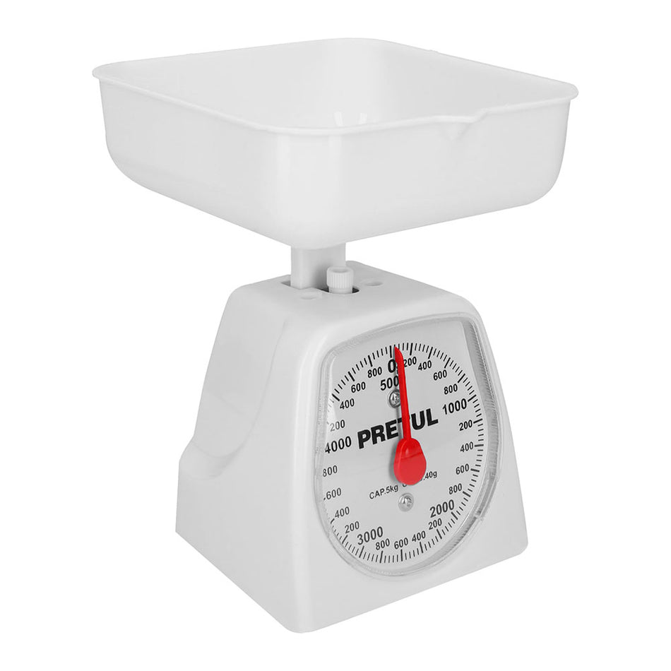 Báscula mecánica para cocina 5 Kg, Pretu