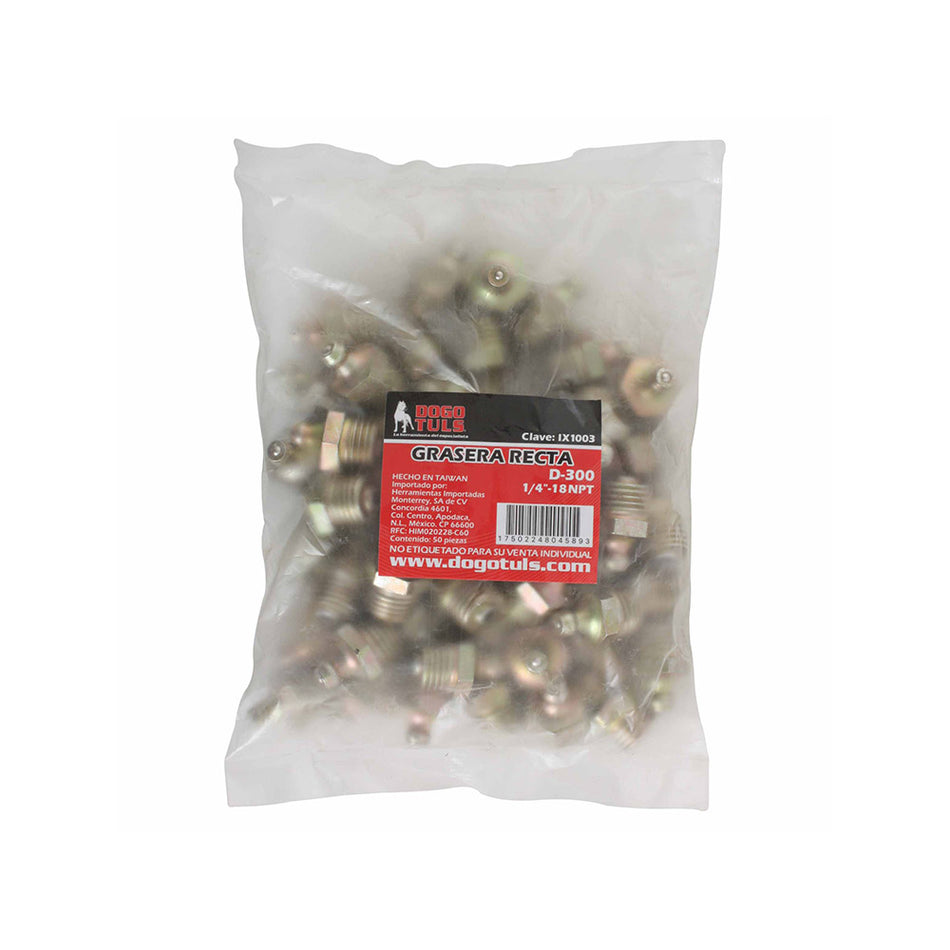 GRASERA RECTA D-300 1/4"NPT-18 DOGOTULS IX1003
