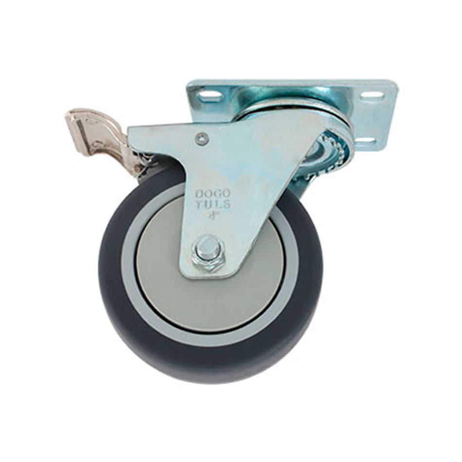 RODAJA PP Y TPR GRIS GIRATORIA FRENO 4" DOGOTULS ZF5093