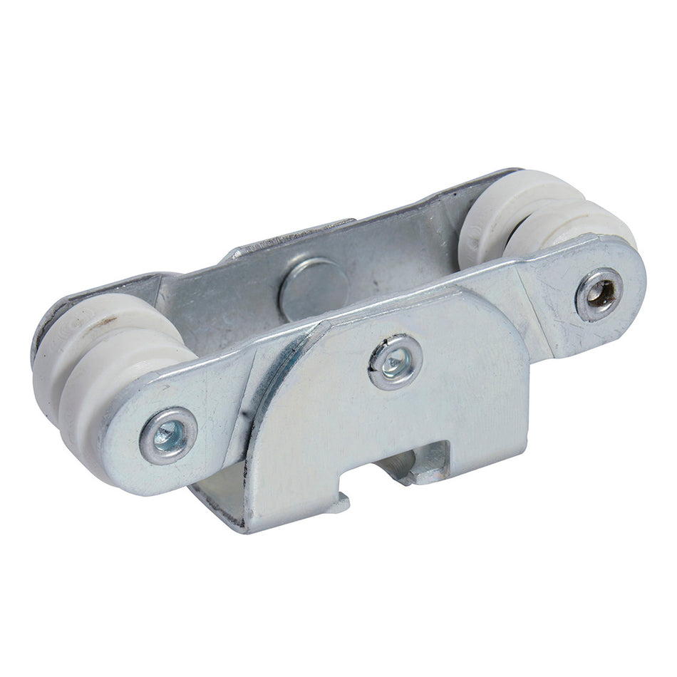 Juego de carretillas riel TT 4 baleros para clóset, galvanizada Lock CCLORT4