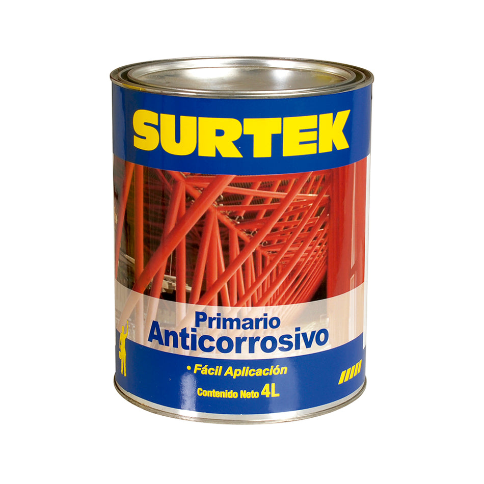 Esmalte anticorrosivo para metal 4 Lt color rojo óxido Surtek SP50356
