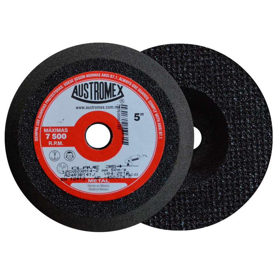 Copa abrasiva para desbaste de cordones