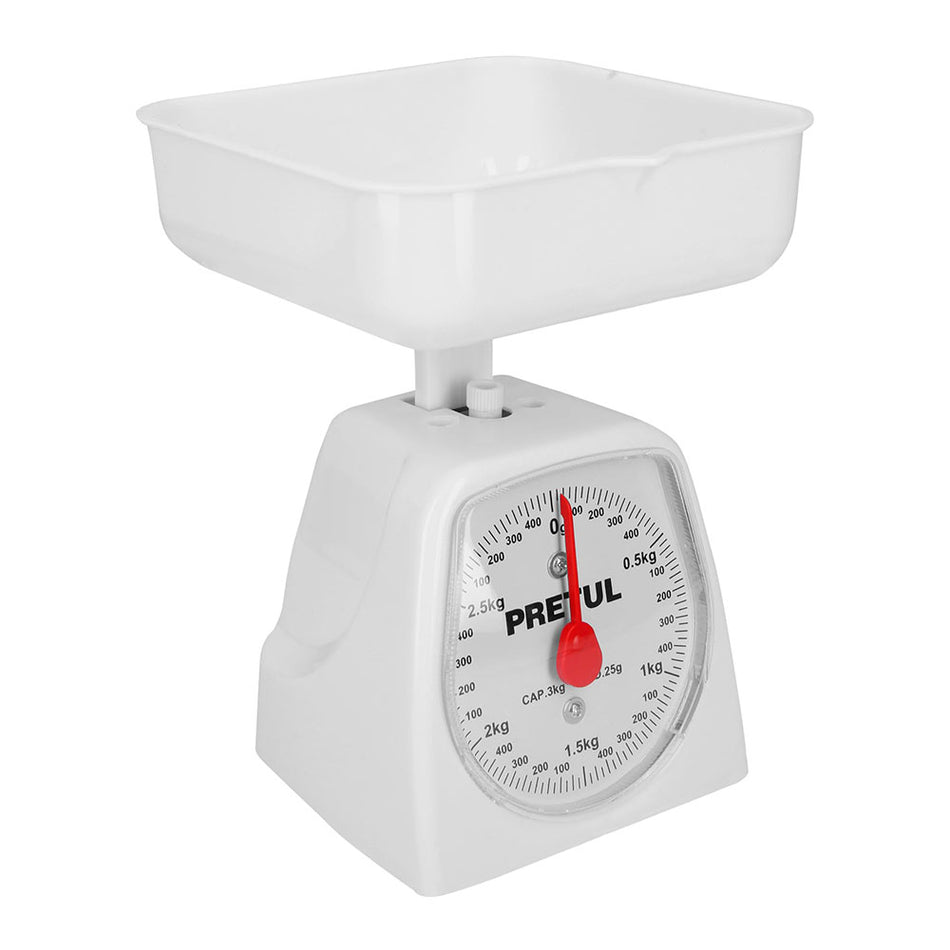 Báscula mecánica para cocina 3 Kg, Pretu