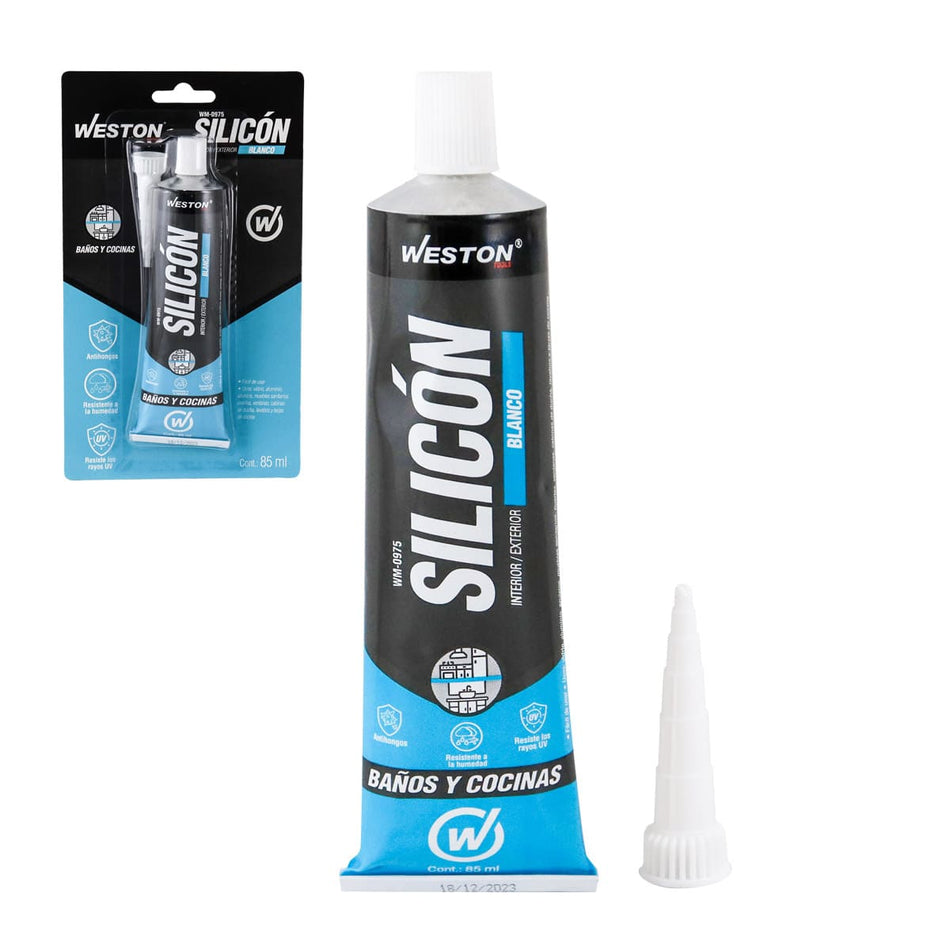 SILICON BLANCO P/BAÑOSY COCINAS TUBO 85m
