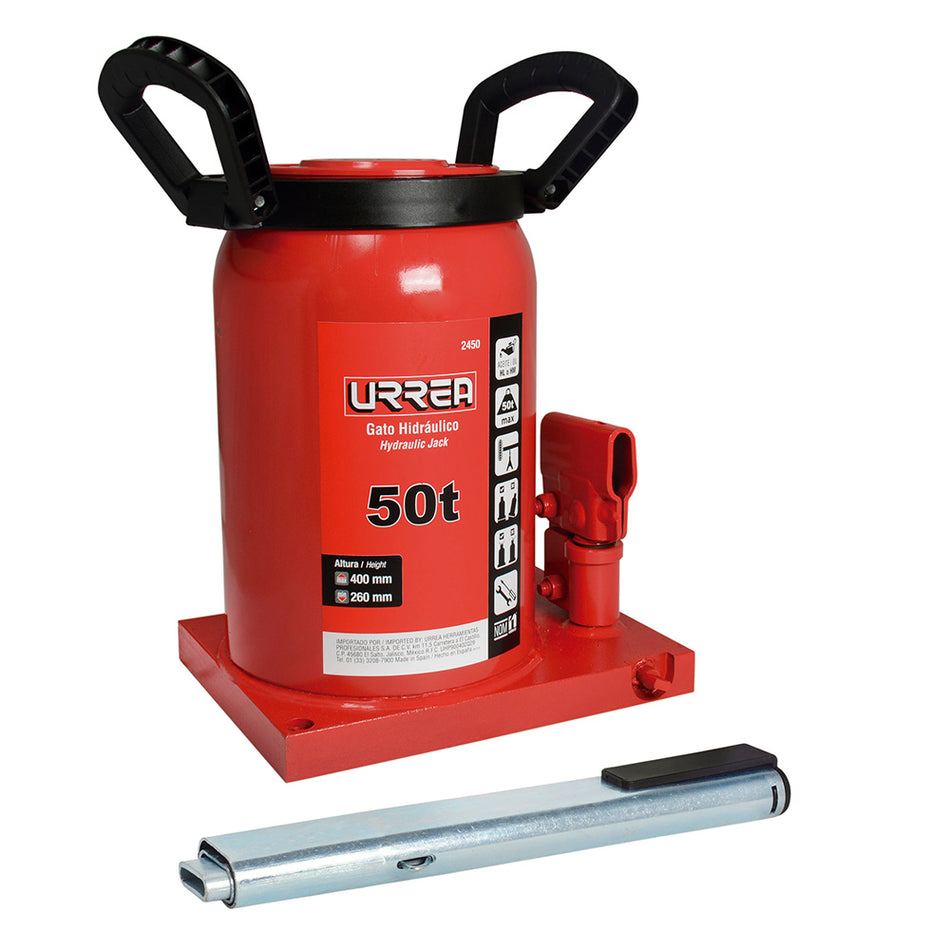 Gato hidráulico de botella 50 ton Urrea 2450