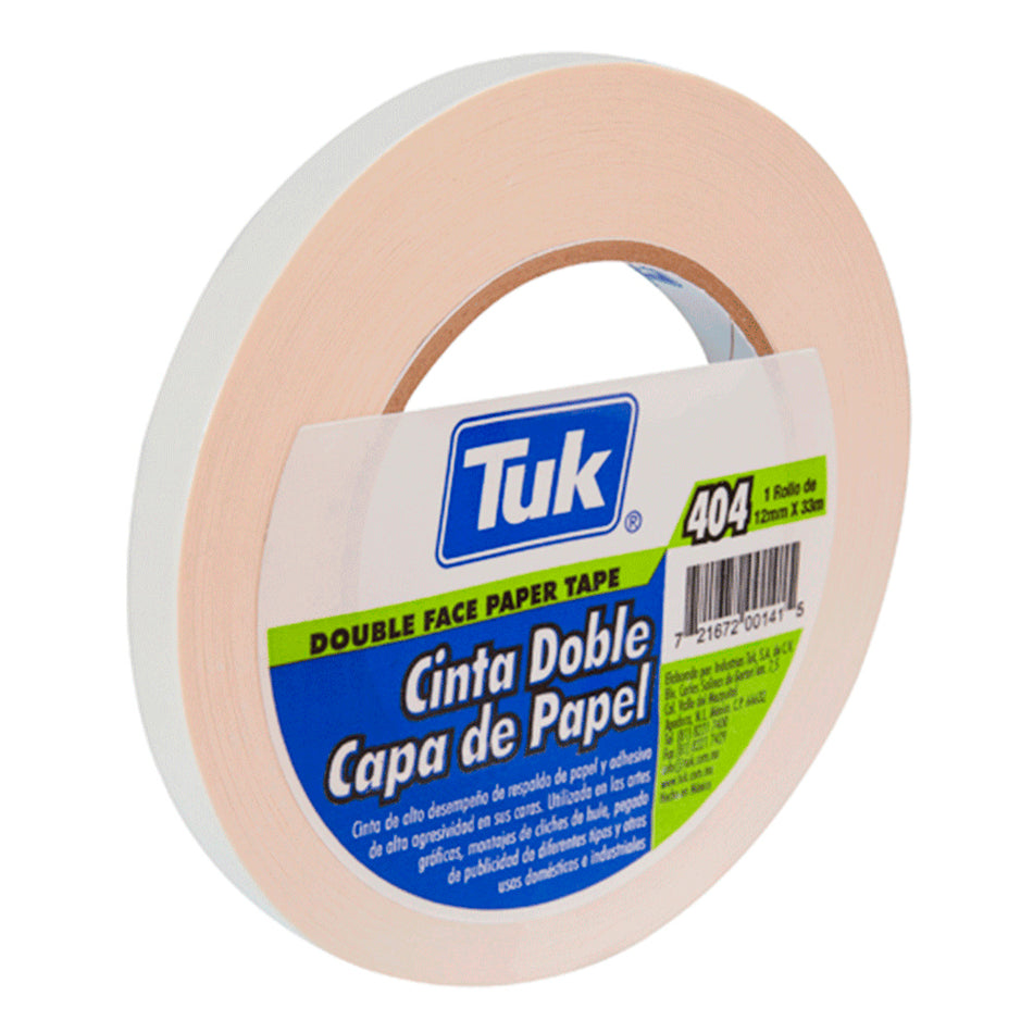 CINTA DOBLE CAPA RESPALDO DE PAPEL 48mm TUK 420418