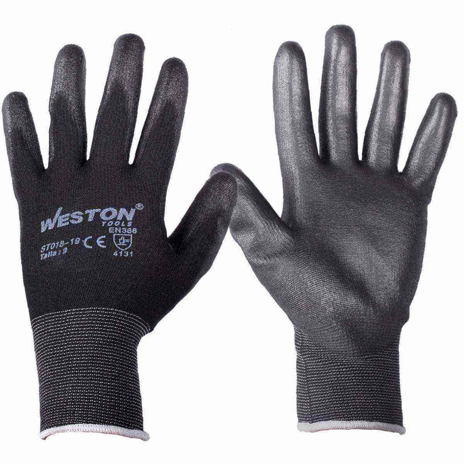 GUANTE NYLON NORMAL C/PU 13G NEGRO 9 (Pr