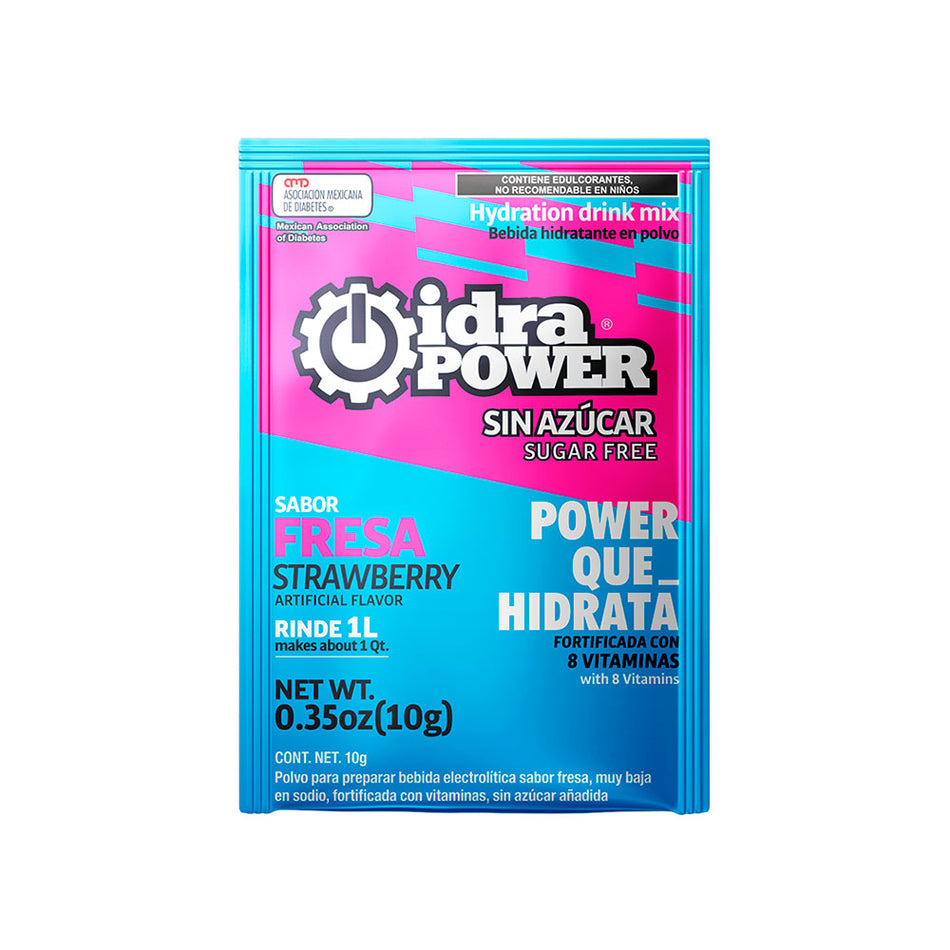 Idrapower sin azúcar Fresa, 10g,
