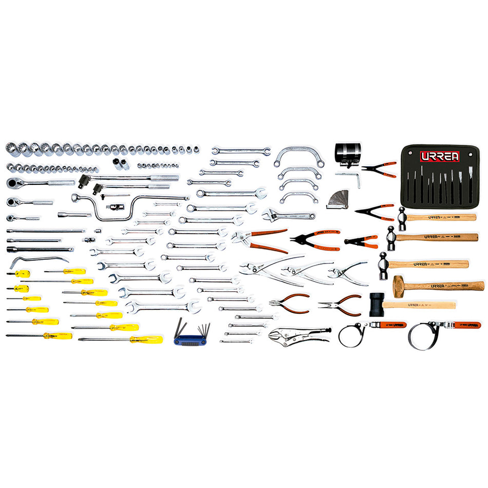 Juego maestro automotriz métrico 142 piezas, sin gabinete Urrea 9907M