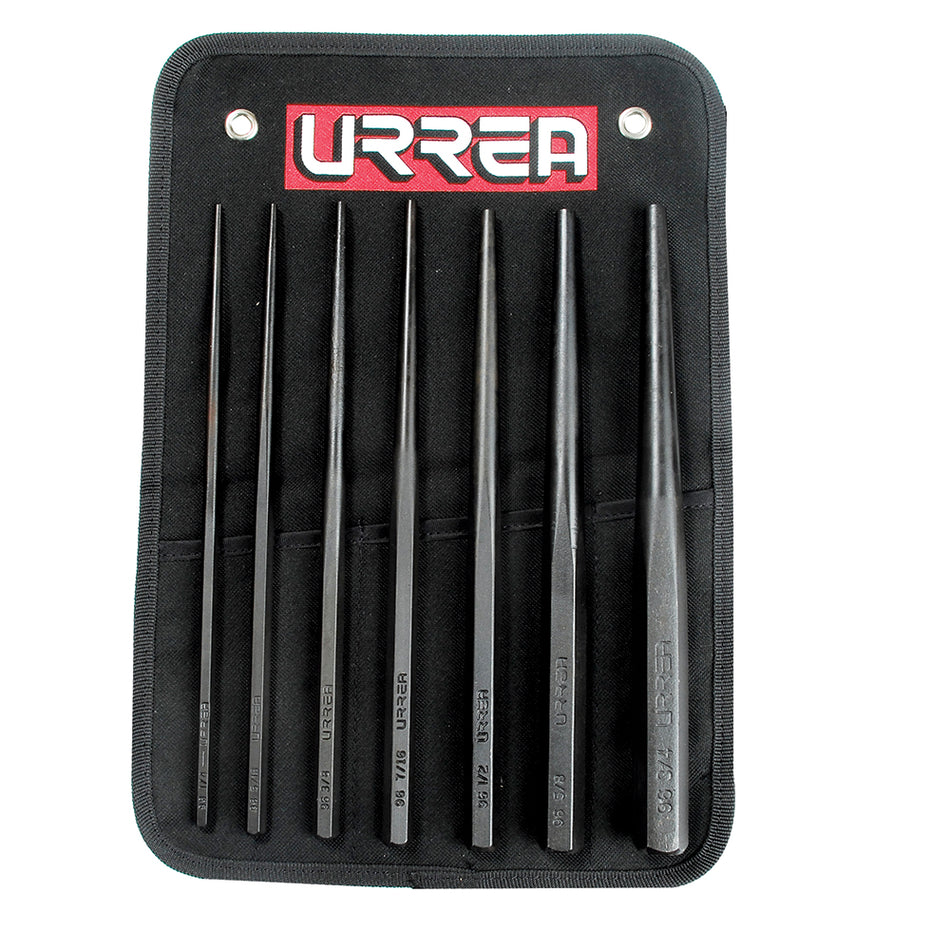 Juego de punzones guía botador largos, 7 piezas Urrea 96A