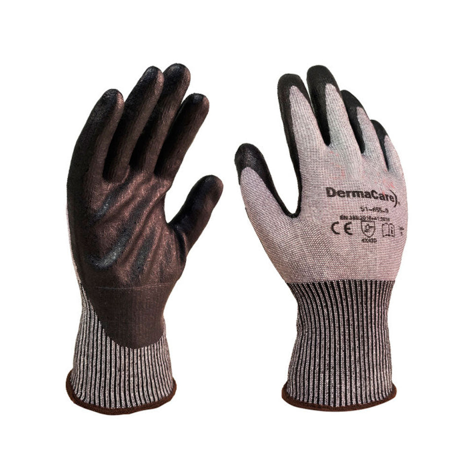 GUANTE 15G ANTICORTE PALMA NITRILO+ ESPOMEGA 51-655L