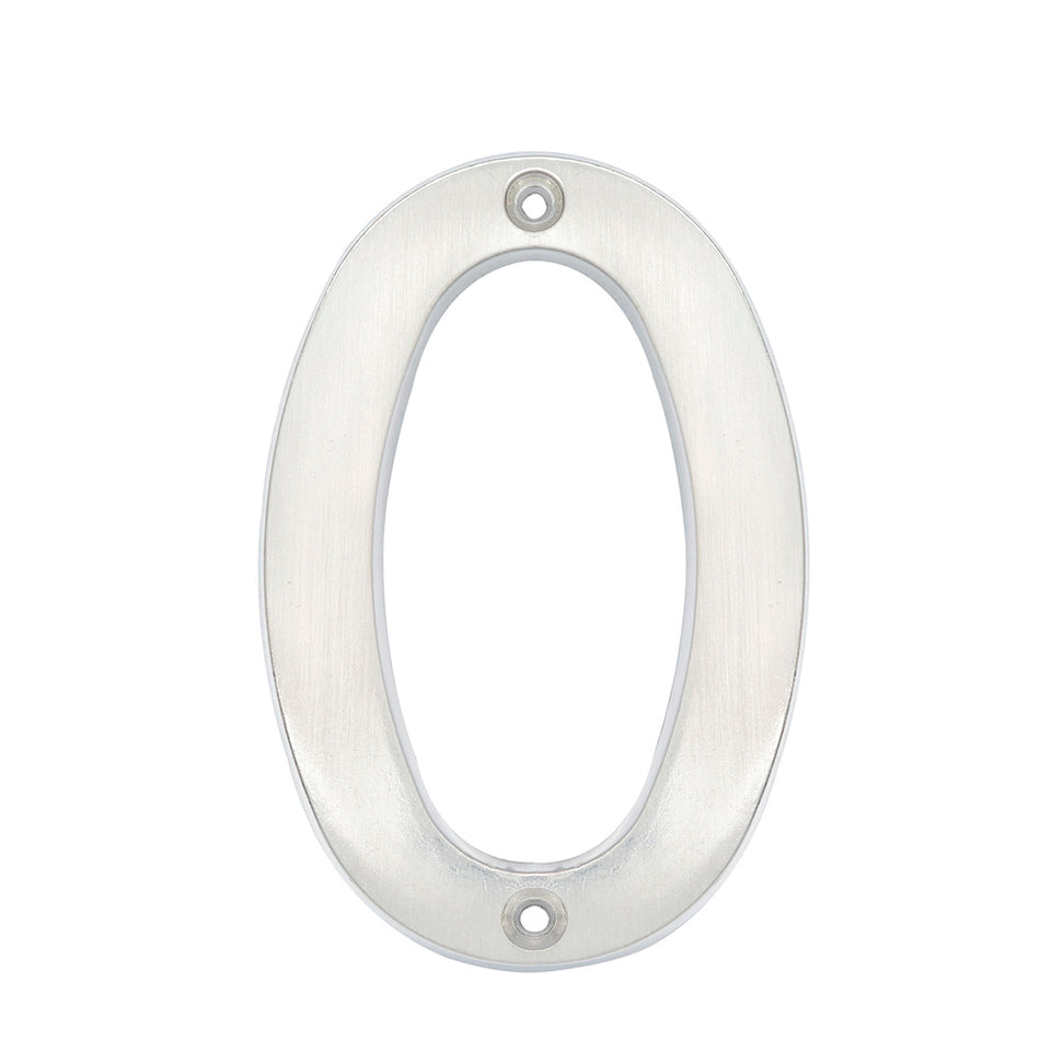 Número 0 slim 4" níquel satinado Lock L6800CS