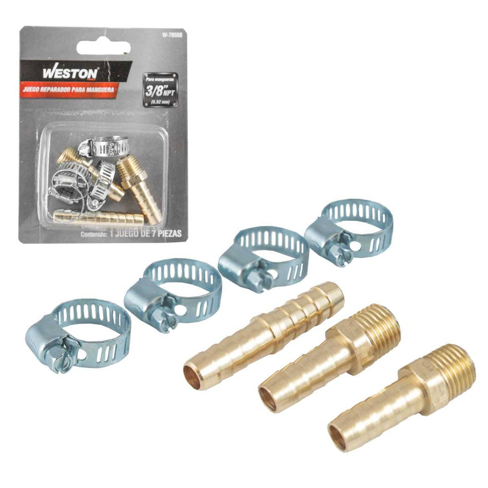JUEGO REPARADOR PARA MANGUERA DE 3/8; 7