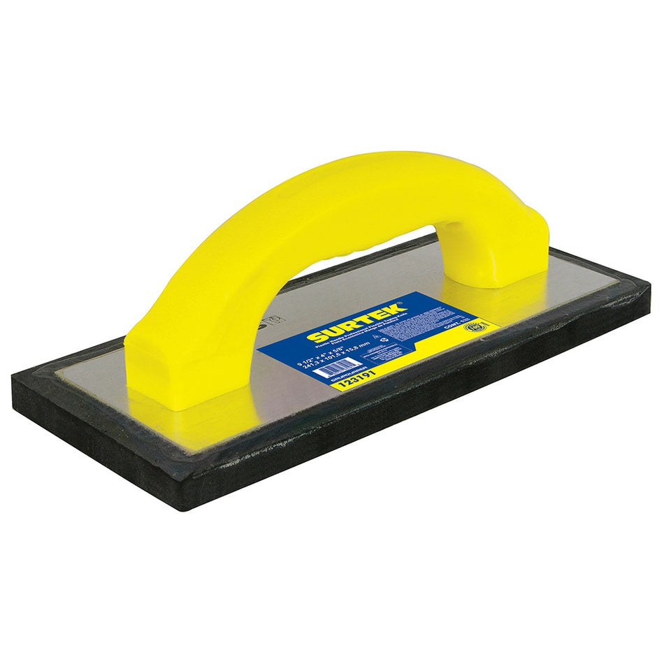 Flota de hule acabado fino con mango de plástico 9-1/2" x 4" x 5/8" Surtek 123191
