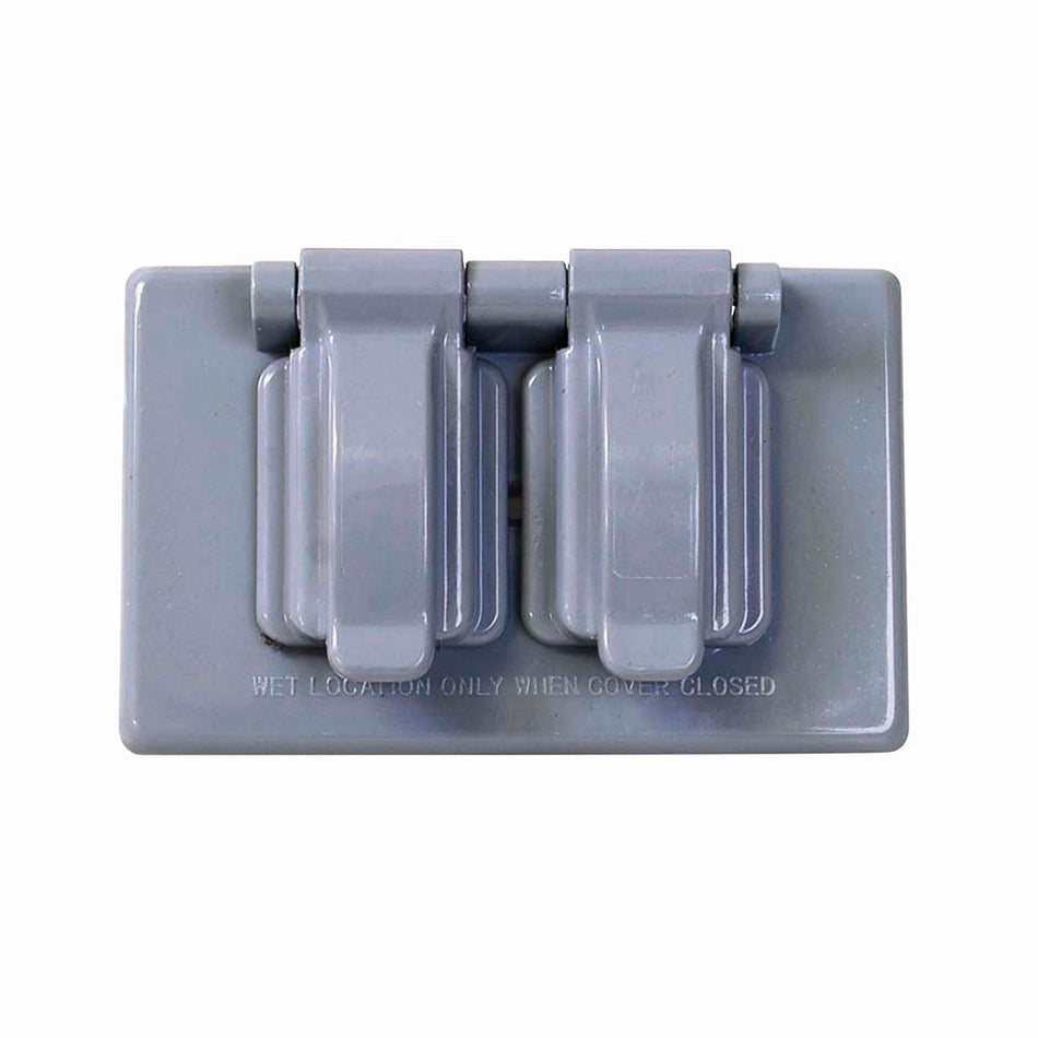 Placa doble plástica para intemperie, línea estándar, color gris Surtek 136612