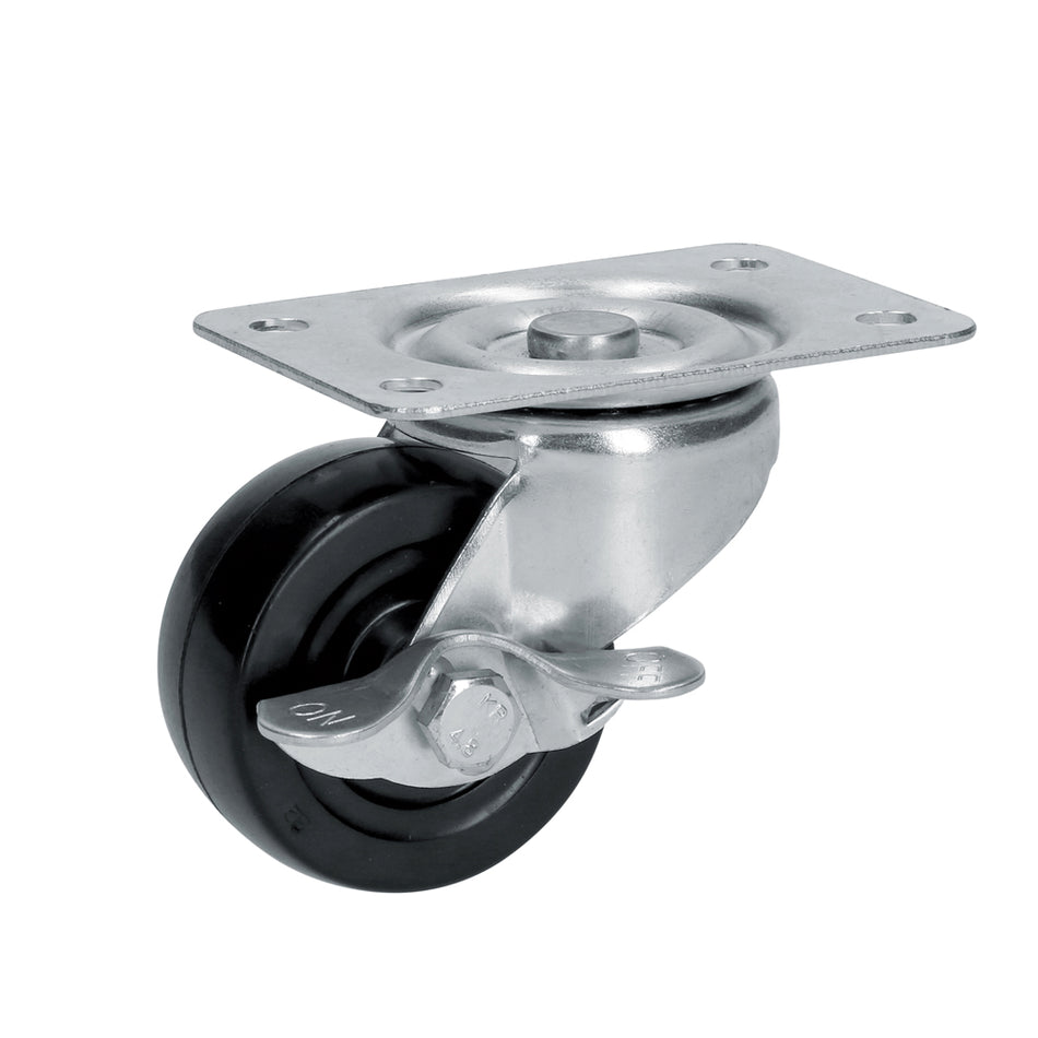 Rodaja de hule giratoria con freno 2-1/2" Surtek RH6B