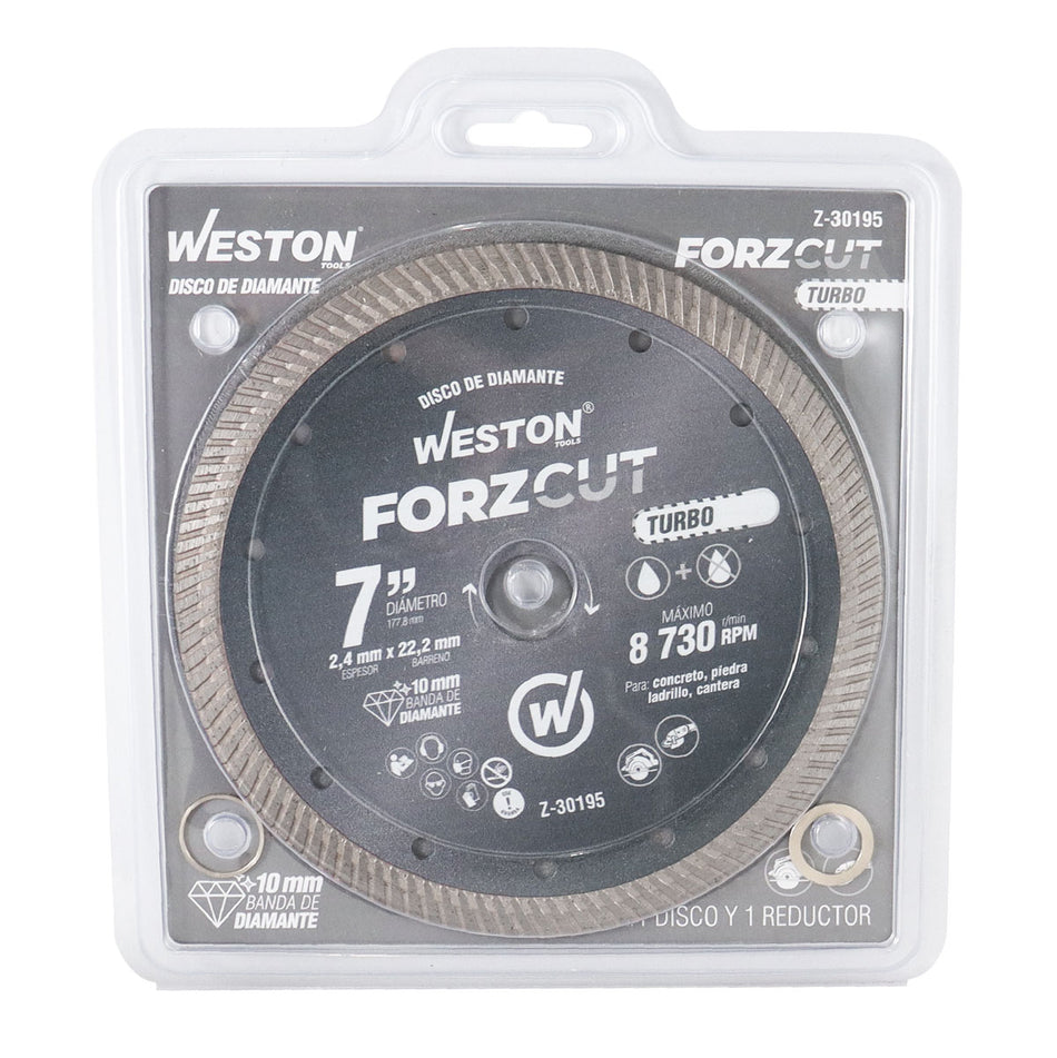 DISCO DE DIAMANTE RIN TURBO 7" FORZCUT,