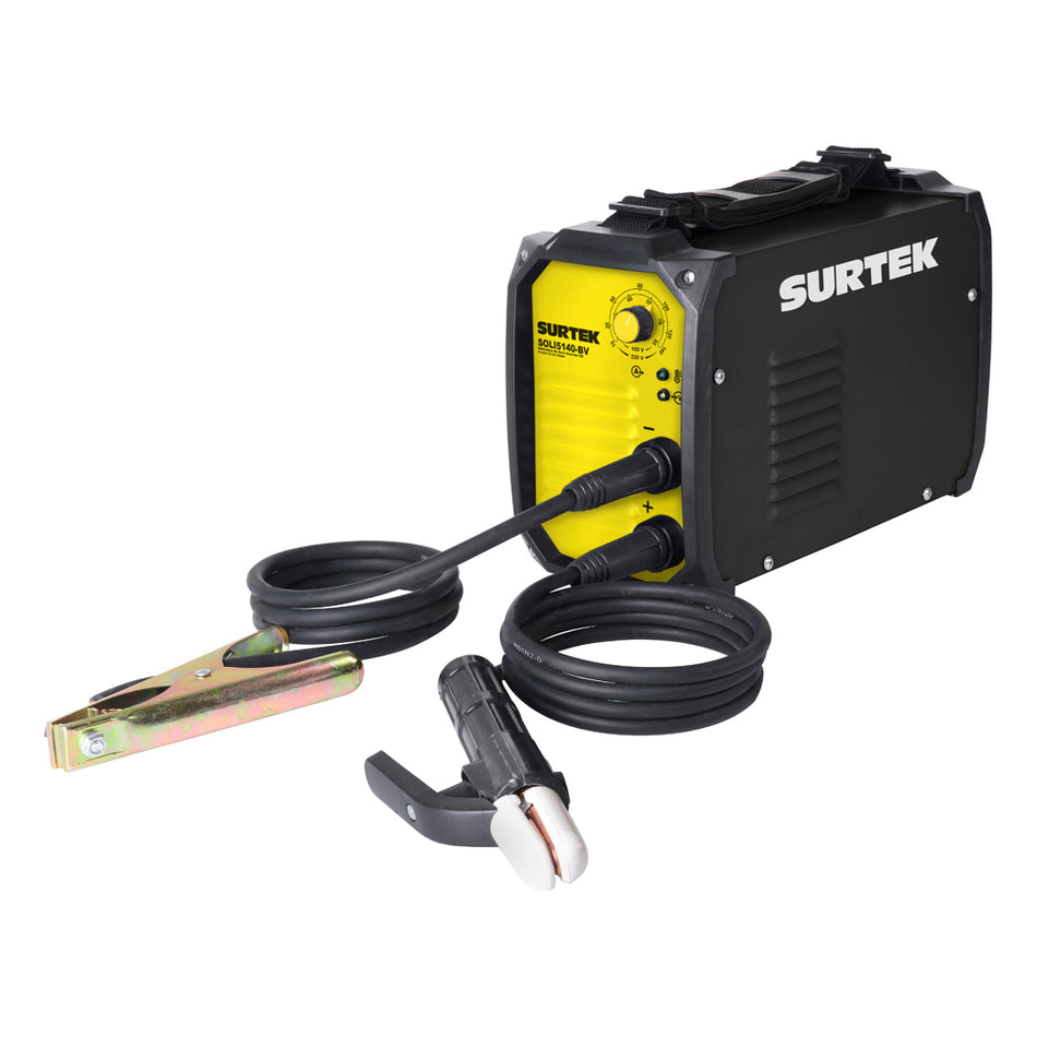 Soldadora inverter para electrodos de 1 fase bi voltaje 110 - 220 V, 140 A Surtek SOLI5140-BV