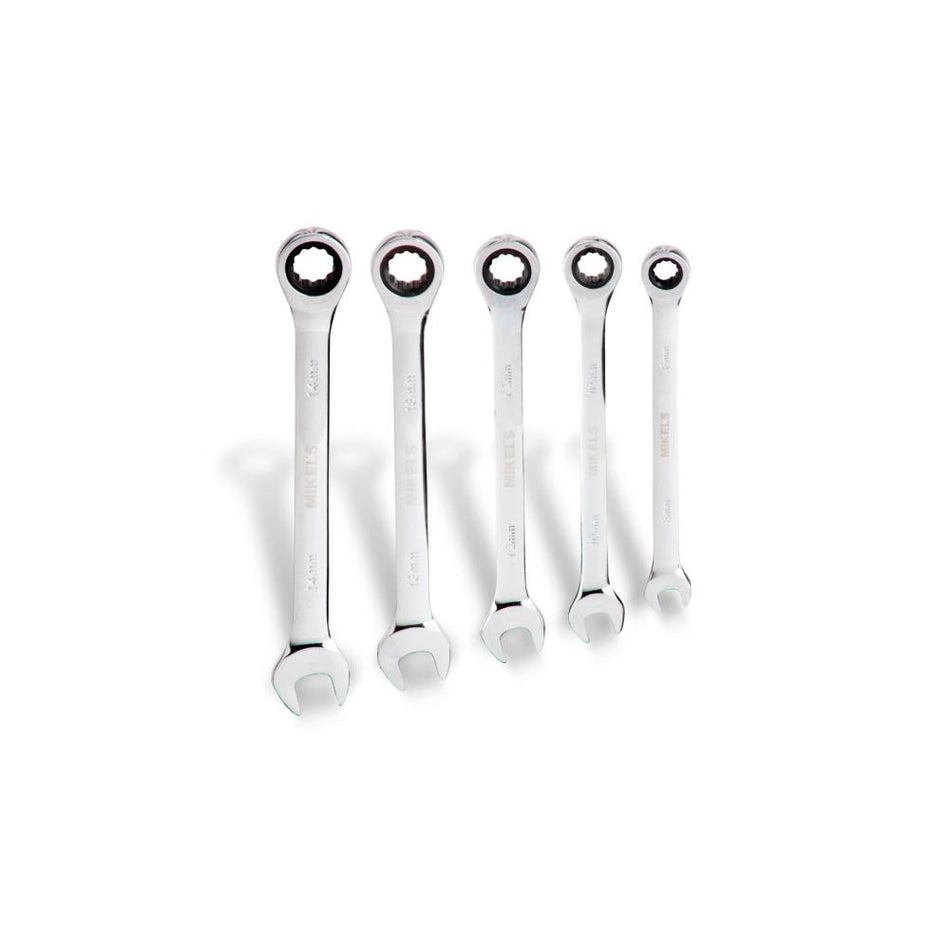 Llaves combinadas con matraca (set 5 pza MIKELS SLCM-5