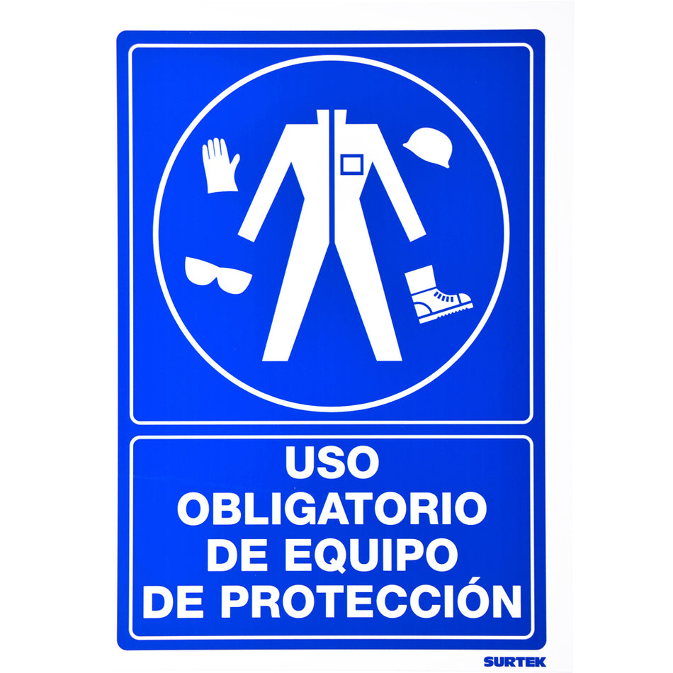 Señal "Uso obligatorio de equipo de protección" Surtek SES21