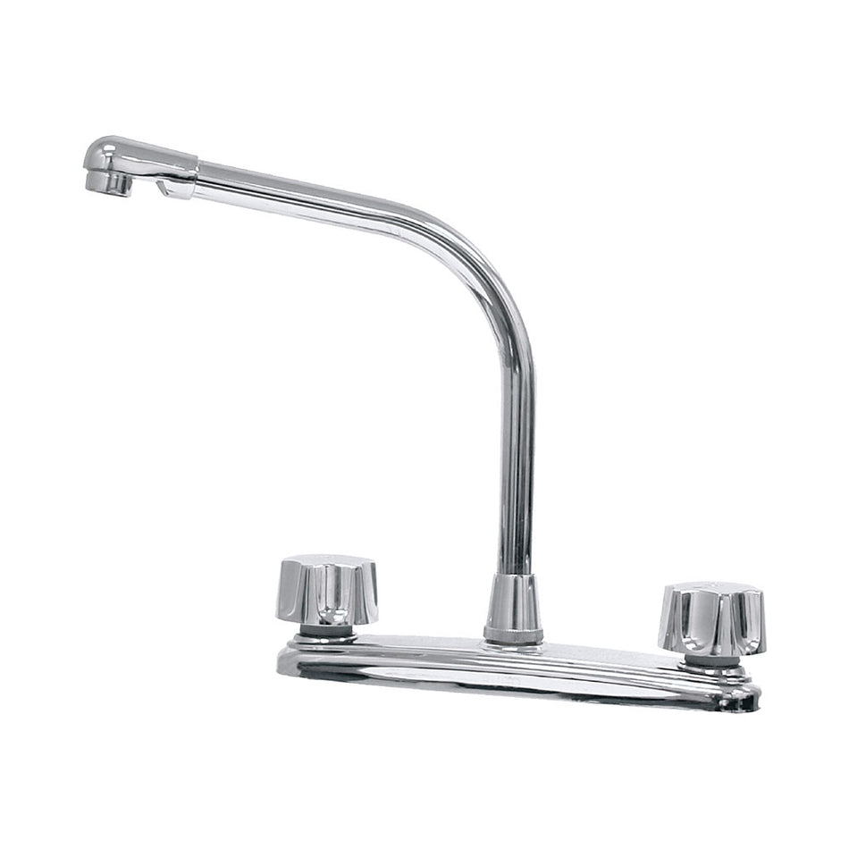 MEZCLADORA FREGADERO AL PISO CUELLO COBR